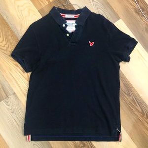 Men’s black polo shirt